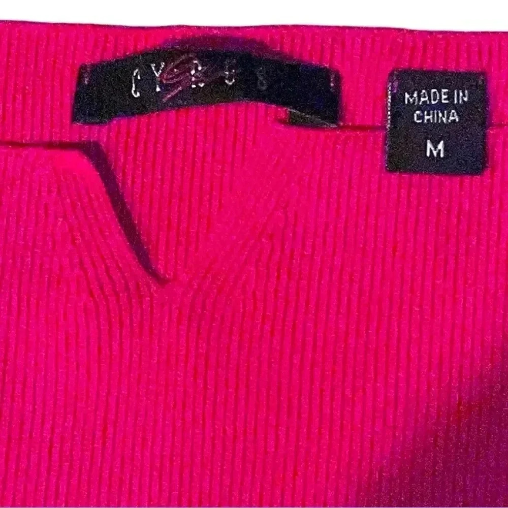 Cyrus Ribbed Knit Red Tank Top Sz M - Picture 3 of 3